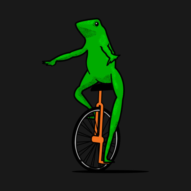Dat Boi Unicycle Frog T-Shirt by dumbshirts