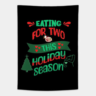 Eating For Two This Holiday Season, Pregnancy Announcement Tapestry