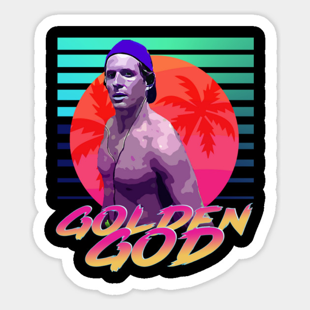 Golden God Neon Retro Magnet by Tv Moments