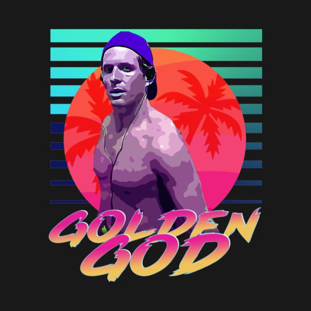 Golden God Neon Retro by Tv Moments