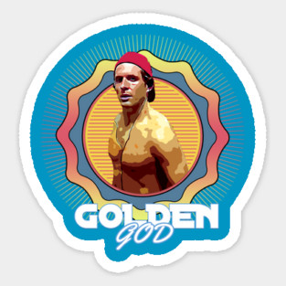 Golden God Retro Aesthetic Sticker