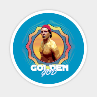 Golden God Retro Aesthetic Magnet