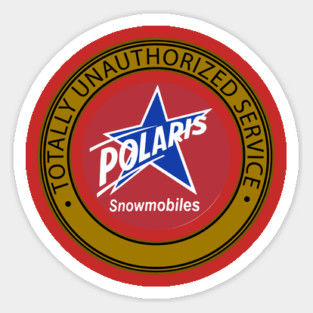 American White Snowmobile Sticker