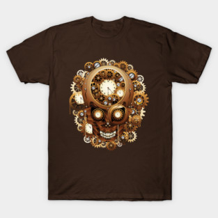 Steampunk Skull Vintage Style T-Shirt