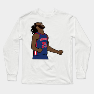 Derrick Rose Detroit Pistons NBA Long Sleeve T-Shirt
