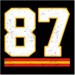 Number 87 Kansas City - Travis Kelce Posters and Art
