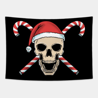 Christmas Skull Tapestry