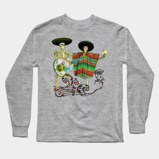 Singing and dancing sugar skeleton Long Sleeve T-Shirt
