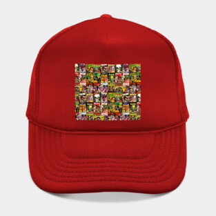 Creepy Comic Collage Hat