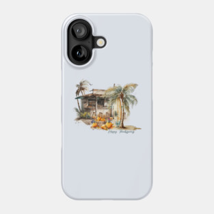 Watercolor Beach Thanksgiving Phone Case