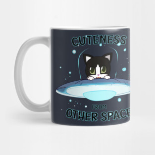 Tuxedo cat cuteness from other space Mug