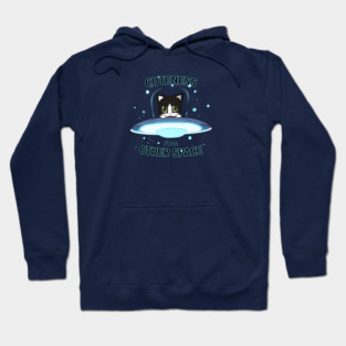 Tuxedo cat cuteness from other space Hoodie