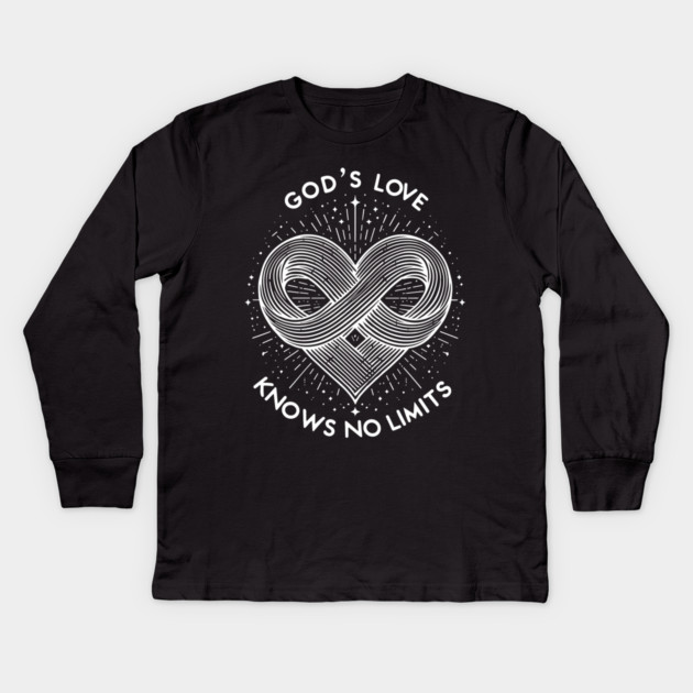 God's Love Knows No Limits Kids Long Sleeve T-Shirt by Frank Ring
