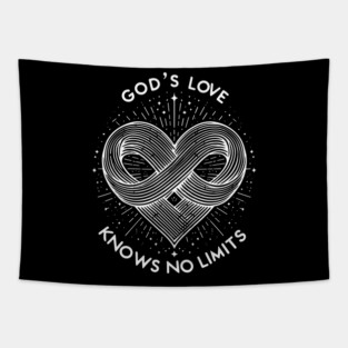 God's Love Knows No Limits Tapestry