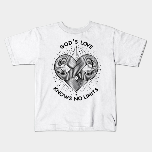 God's Love Knows No Limits Kids T-Shirt by Frank Ring