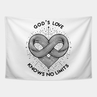 God's Love Knows No Limits Tapestry