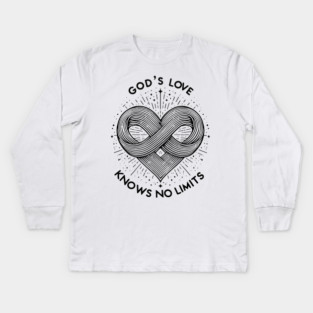 God's Love Knows No Limits Kids Long Sleeve T-Shirt
