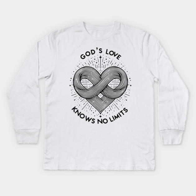 God's Love Knows No Limits Kids Long Sleeve T-Shirt by Frank Ring