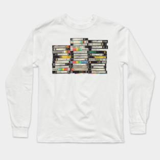 vhs 80s retro Long Sleeve T-Shirt