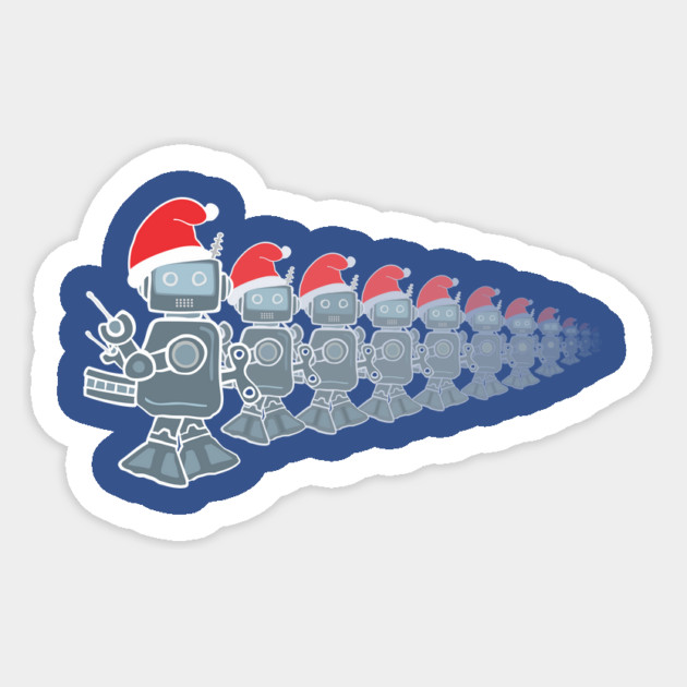 25-Hour Holiday Radio Show robots (no text) Sticker by jonsolomon