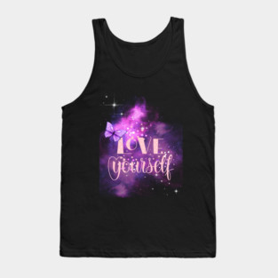 Love Yourself, Positivity, Uplifting, Inspirational Quote Design Tank Top