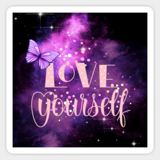 Love Yourself, Positivity, Uplifting, Inspirational Quote Design Magnet