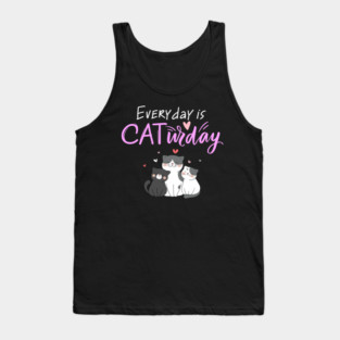 Everyday Is Caturday Quote For Cat Lovers Tank Top