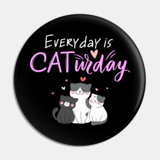 Everyday Is Caturday Quote For Cat Lovers Pin