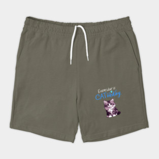 Everyday Is Caturday Quote For Cat Lovers Shorts