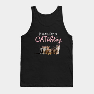 Everyday Is Caturday Quote For Cat Lovers Tank Top