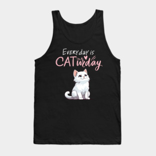 Everyday Is Caturday Quote For Cat Lovers Tank Top