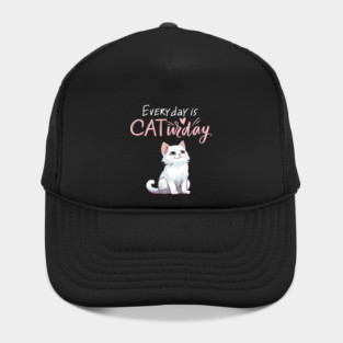 Everyday Is Caturday Quote For Cat Lovers Hat