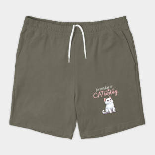 Everyday Is Caturday Quote For Cat Lovers Shorts