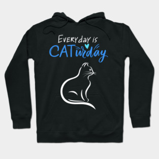 Everyday Is Caturday Quote For Cat Lovers Hoodie