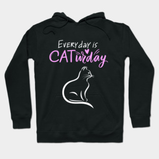 Everyday Is Caturday Quoate For Cat Lovers Hoodie