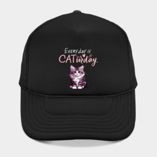 Everyday Is Caturday Quote For Cat Lovers Hat