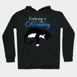 Everyday Is Caturday Quote For Cat Lovers Hoodie