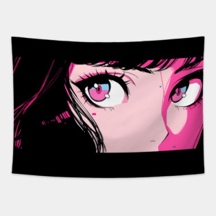 Japanese Anime Girl Vaporwave Waifu Tapestry