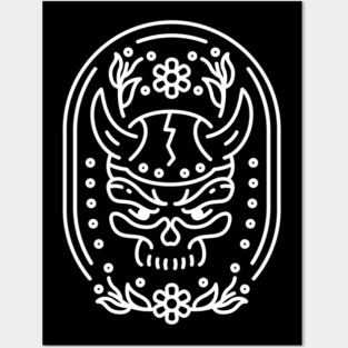 Viking Shield Line (White) Posters and Art