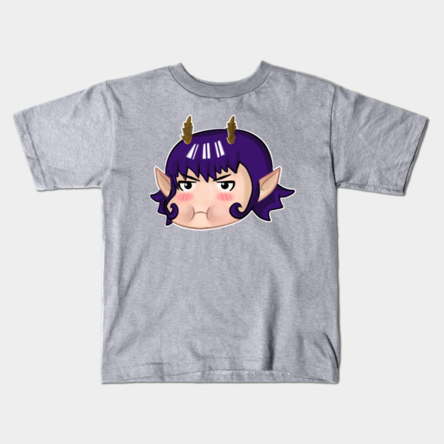 POUTING DEMON GIRL Kids T-Shirt by droidmonkey