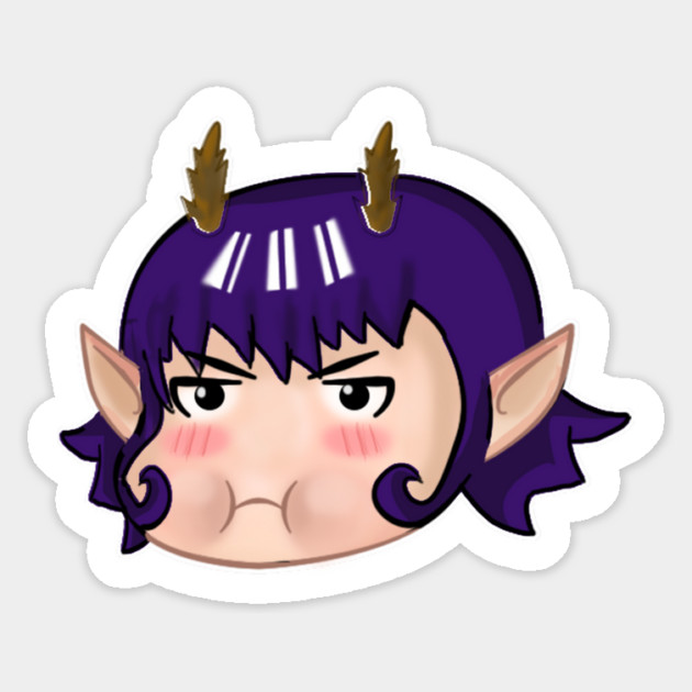 POUTING DEMON GIRL Sticker by droidmonkey
