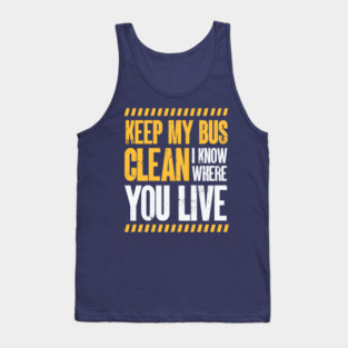 Funny School Bus Driver Tank Top