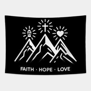 Faith Hope Love Tapestry