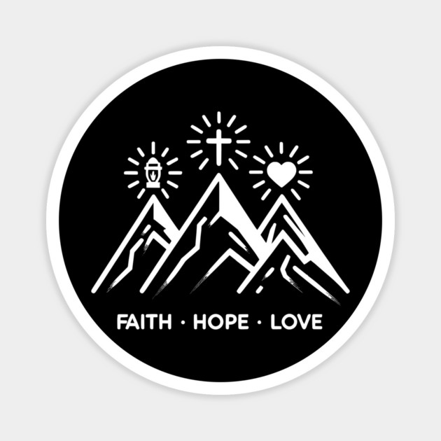 Faith Hope Love Magnet by Frank Ring