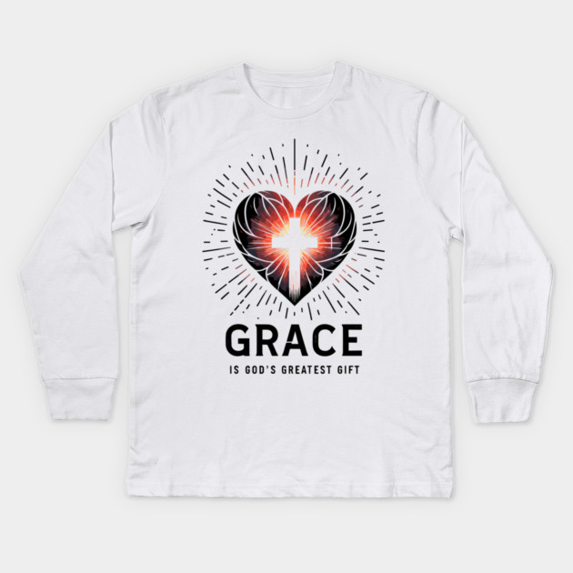 Grace is God's Greatest Gift Kids Long Sleeve T-Shirt by Frank Ring