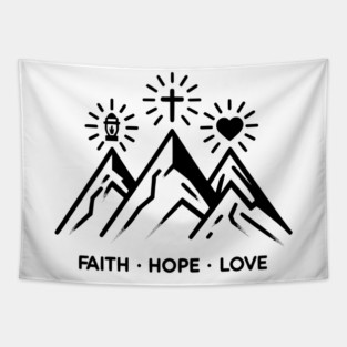 Faith Hope Love Tapestry