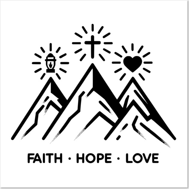 Faith Hope Love Wall Art by Frank Ring