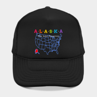 Alaska, USA. The Last Frontier (Map Version) Hat