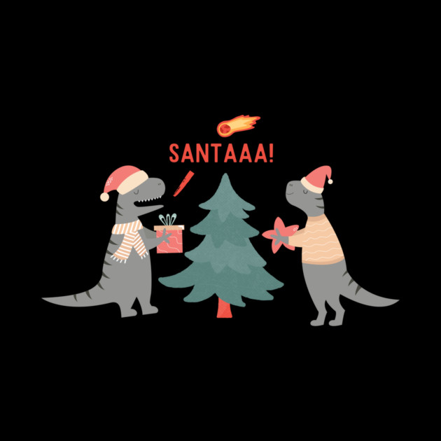 Dinosaur Santa Christmas by The WYLD Tribe