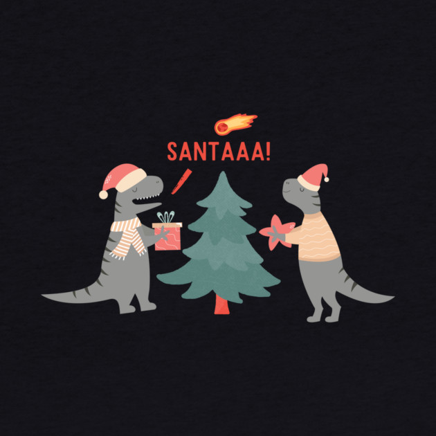 Dinosaur Santa Christmas by The WYLD Tribe